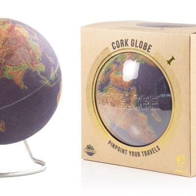 Grand globe en liège de couleur