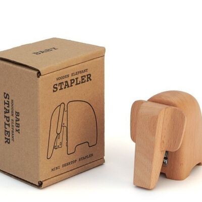 Small Wooden Elephant Stapler