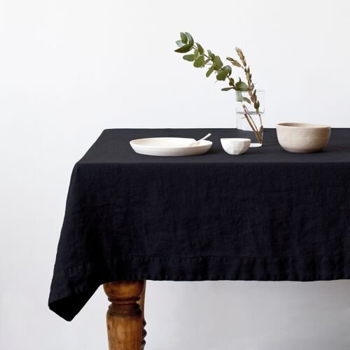 Black Linen Tablecloth