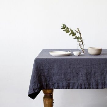 Nappe en lin gris foncé 1