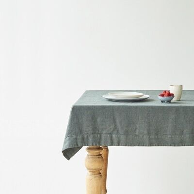 Forest Green Linen Tablecloth