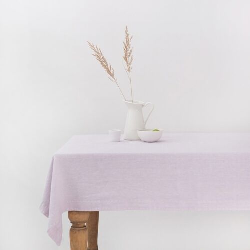 Lavender Fog Linen Tablecloth
