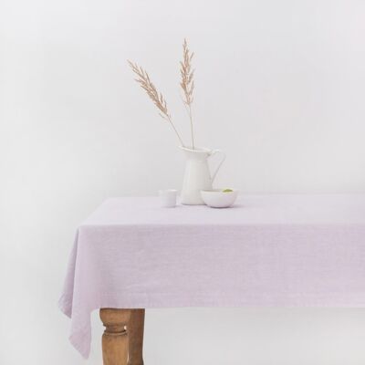 Lavendel-Nebel-Leinen-Tischdecke