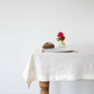 White Linen Tablecloth