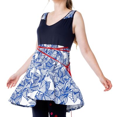 Robe imprimée „PRIMA LUCE“ KLEID MIT KONTRASTDRUCK