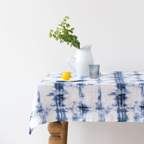 Tie Dye Linen Tablecloth
