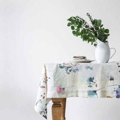 Watercolour Linen Tablecloth