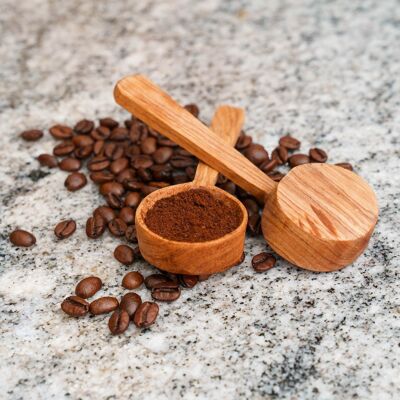 Olive Wood Flat Base Coffee Spoon