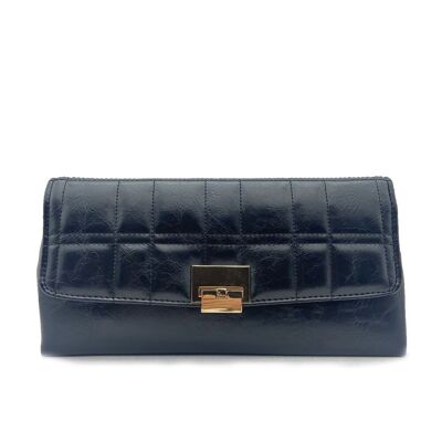 Amelia Isabella Faux Leather Turnlock Evening Bag