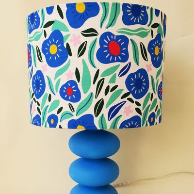 Wavy Lamp & Cornflower Lampshape