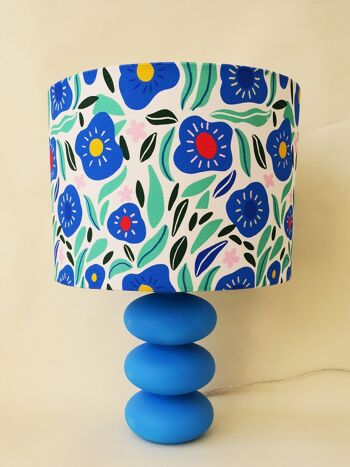 Lampe ondulée et forme de lampe bleuet