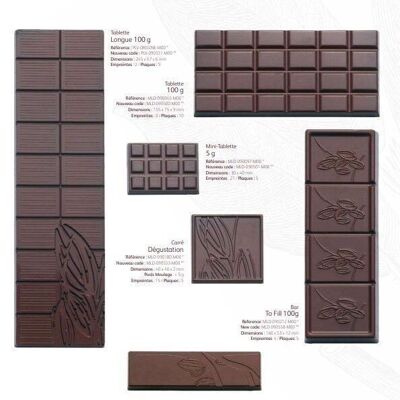 CACAO BARRY - MOLDE_PAQUETE N°40_MINI TABLETAS 5 G