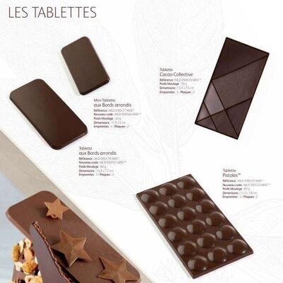 CACAO BARRY - MOLD_PACKAGE N°274_MINI TABLETS ROUNDED EDGES 40g