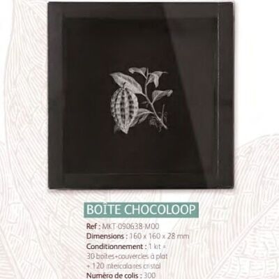 CACAO BARRY -COLIS_N°300_BOITE TABLETTE RONDE CHOCOLOOP