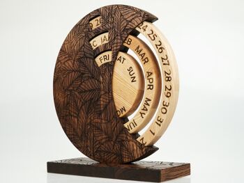 Calendrier de bureau en bois 2