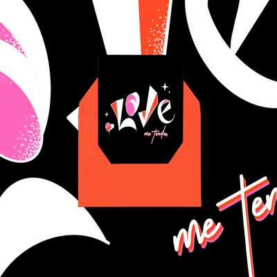 "LOVE Me Tender" Rojo - Elvis / Boda / Amor / Tarjeta de felicitación de San Valentín