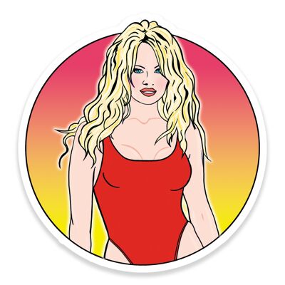 Pamela Anderson Baywatch inspirierter Vinyl-Aufkleber