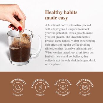 Organic Dirt - Une alternative au café avec des adaptogènes pour la concentration, le calme et la productivité 2