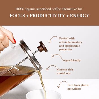 Organic Dirt - Une alternative au café avec des adaptogènes pour la concentration, le calme et la productivité 3