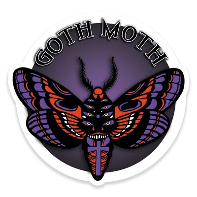 Goth Moth Gothic inspirierte Vinyl-Aufkleber