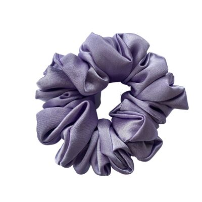 Scrunchie per capelli in raso lilla