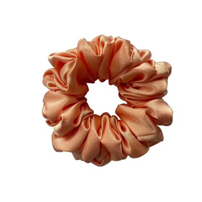 Peach Satin Hair Scrunchie