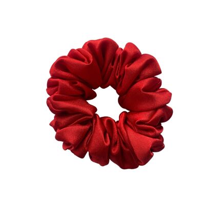 Scrunchie per capelli in raso rosso