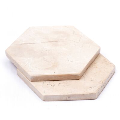 Marble Coasters Set of 4/8 Handmade INAI (White)