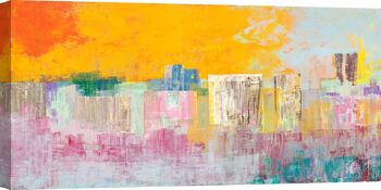 Image abstraite colorée, impression sur toile : Italo Corrado, Summer city 1