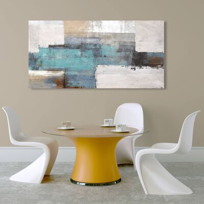 Modern abstract painting, print on canvas: Ruggero Falcone, Endless Sea