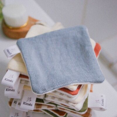 Trio of washable wipes - hemp and organic cotton