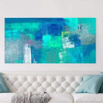 Blue abstract painting, canvas print: Heather Taylor, Azure