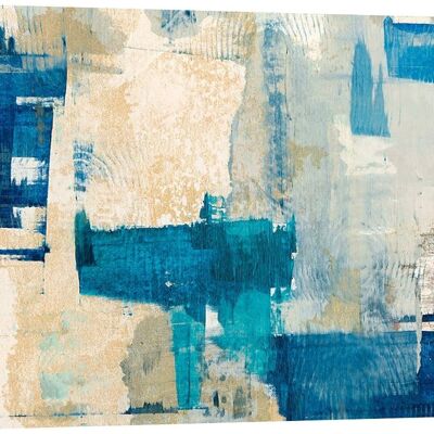 Pintura abstracta moderna, impresión en lienzo: Anne Munson, Rhapsody in Blue