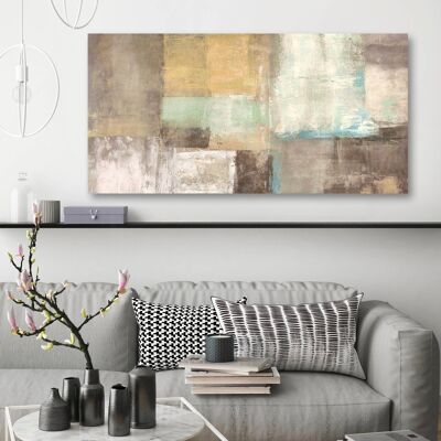 Abstract painting in neutral colors, print on canvas: Ruggero Falcone, Océane