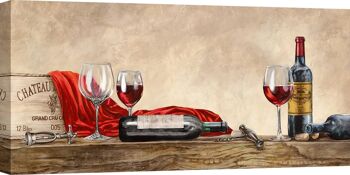 Cadre pour cuisine, bar, restaurant. Impression sur toile, Sandro Ferrari, Grands Crus (détail) 1