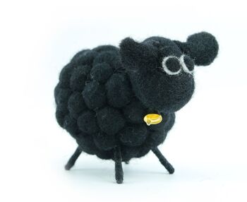 Boule de feutre mouton grand noir