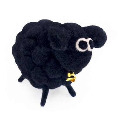 Pelota de fieltro oveja grande negra
