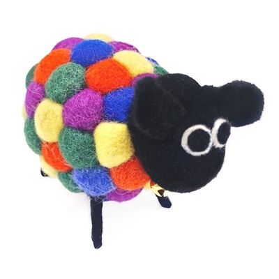 Felt ball sheep large neon colored