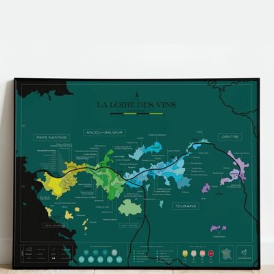 Weinkarte zum Freirubbeln – Loire