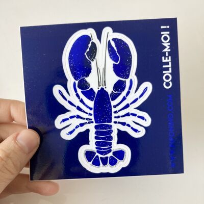 Sticker autocollant HOMARD bleu