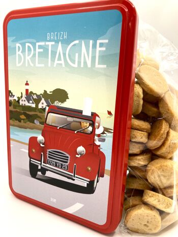 Boite métal Bretagne - Sablés pur beurre chocolat et fleur de sel de Guérande 5