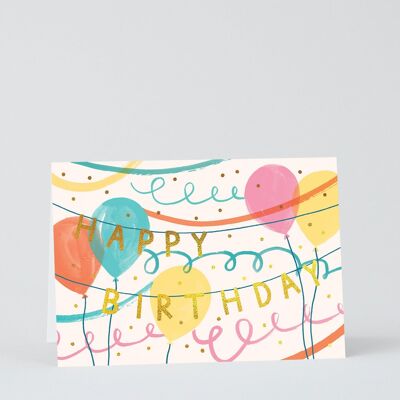 Tarjeta de feliz cumpleaños - Pancarta de feliz cumpleaños