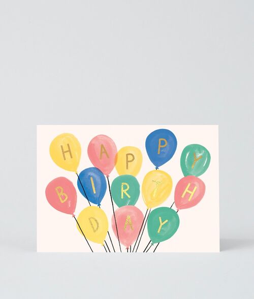 Happy Birthday Card - HB Balloon Bunch