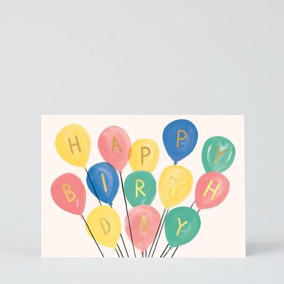Happy Birthday Card - HB Balloon Bunch