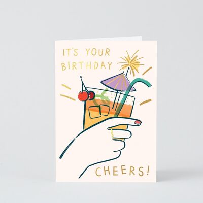Birthday Card - It's Your Birthday Cheers
