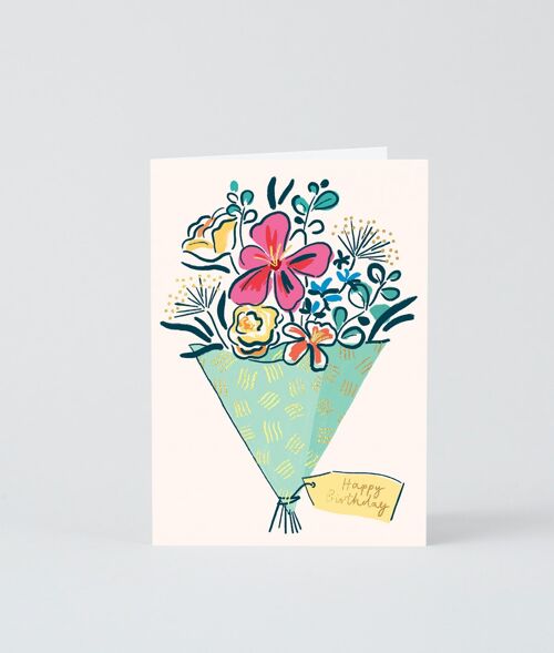 Happy Birthday Card - Birthday Bouquet