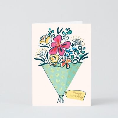 Happy Birthday Card - Birthday Bouquet
