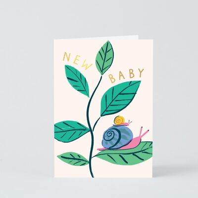 Carte Nouveau Bébé - Nouveaux Escargots Bébé