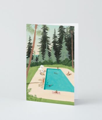 Carte d'art - Bord de piscine 1