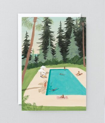 Carte d'art - Bord de piscine 2